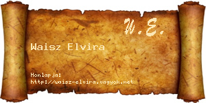 Waisz Elvira névjegykártya